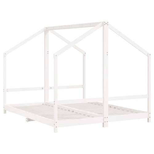 Okvir za dječji krevet bijeli 2x(80x200) cm od masivne borovine - Bijela 2 x (80 x 200) cm Cijena