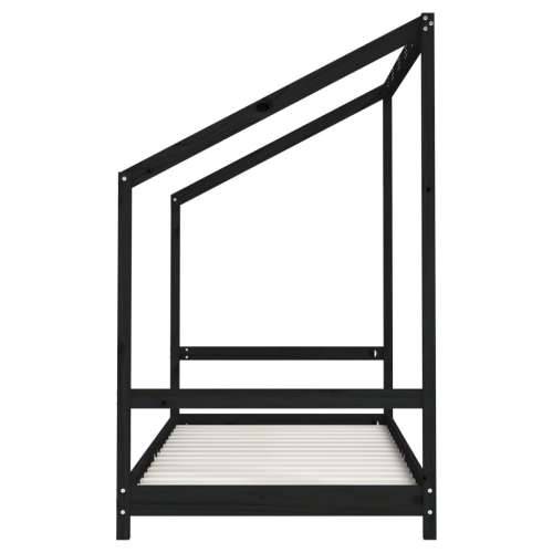 Okvir za dječji krevet crni 2x(90x200) cm masivna borovina - Crna 2 x (90 x 200) cm Cijena