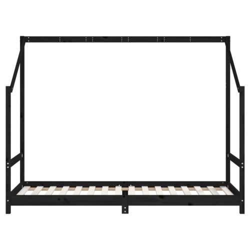 Okvir za dječji krevet crni 2x(90x200) cm masivna borovina - Crna 2 x (90 x 200) cm Cijena