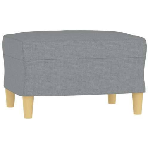 3-dijelni set sofa s jastucima svjetlosivi od tkanine Svjetlosiva s jastučićima i tabureom Cijena