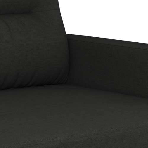 2-dijelni set sofa s jastucima crni od tkanine - Crna s jastučićima Cijena
