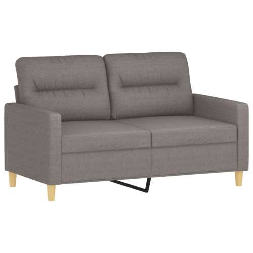 2-dijelni set sofa s jastucima smeđesivi od tkanine - Sivo-smeđa s jastučićima Cijena