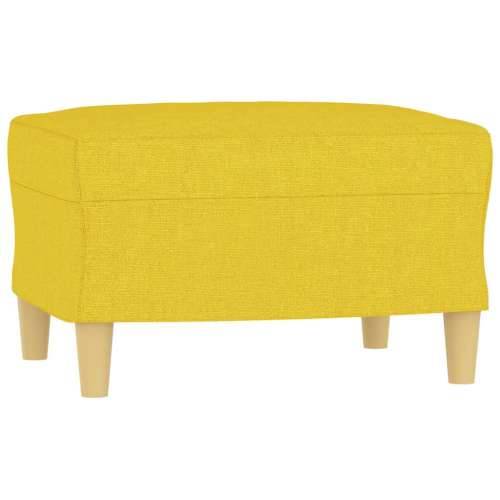 3-dijelni set sofa s jastucima svjetložuti od tkanine - Svjetložuta s jastučićima i tabureom Cijena