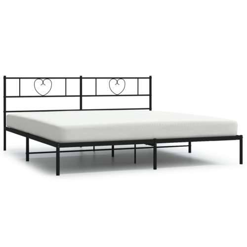 Metalni okvir za krevet s uzglavljem crni 180x200 cm - Crna 180 x 200 cm s uzglavljem Cijena
