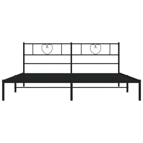 Metalni okvir za krevet s uzglavljem crni 180x200 cm - Crna 180 x 200 cm s uzglavljem Cijena