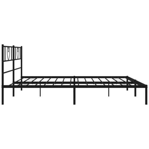 Metalni okvir za krevet s uzglavljem crni 180x200 cm - Crna 180 x 200 cm s uzglavljem Cijena