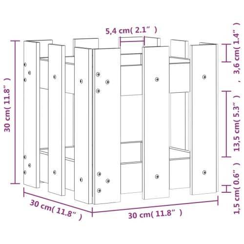 Vrtna sadilica s izgledom ograde 30x30x30 cm masivna duglazije - Prirodni douglas 30 x 30 x 30 cm 1 Cijena