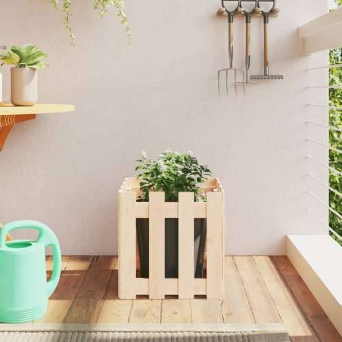 Vrtna sadilica s izgledom ograde 40x40x40 cm masivna borovina Prirodna boja bora 40 x 40 x 40 cm 1 Cijena
