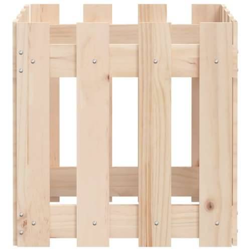 Vrtna sadilica s izgledom ograde 40x40x40 cm masivna borovina Prirodna boja bora 40 x 40 x 40 cm 1 Cijena