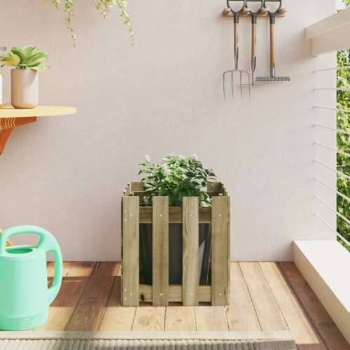 Vrtna sadilica s izgledom ograde 40x40x40 cm od borovine - Prirodno impregnirano 40 x 40 x 40 cm 1 Cijena