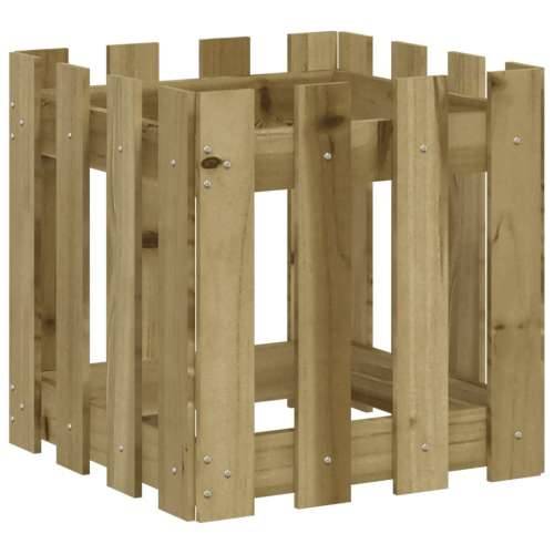 Vrtna sadilica s izgledom ograde 40x40x40 cm od borovine - Prirodno impregnirano 40 x 40 x 40 cm 1 Cijena