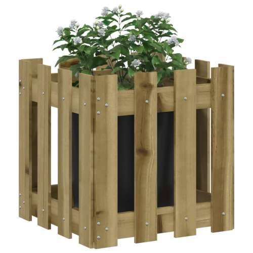 Vrtna sadilica s izgledom ograde 40x40x40 cm od borovine - Prirodno impregnirano 40 x 40 x 40 cm 1 Cijena