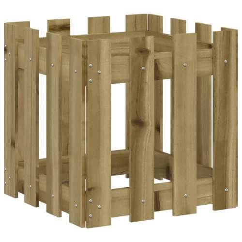 Vrtna sadilica s izgledom ograde 40x40x40 cm od borovine - Prirodno impregnirano 40 x 40 x 40 cm 1 Cijena