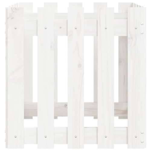 Vrtna sadilica s izgledom ograde bijela 50x50x50 cm od borovine - Bijela boja bora 50 x 50 x 50 cm 1 Cijena