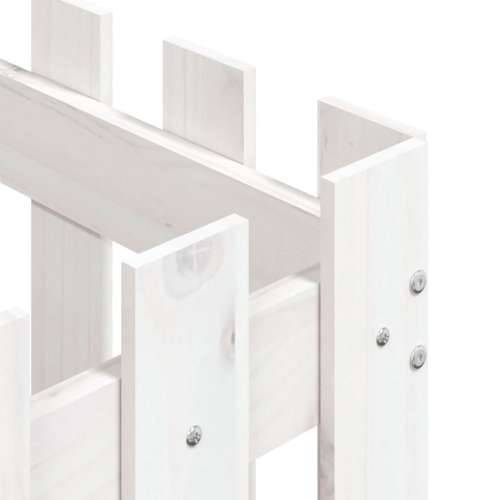 Vrtna sadilica s izgledom ograde bijela 60x60x60 cm od borovine - Bijela boja bora 60 x 60 x 60 cm 1 Cijena