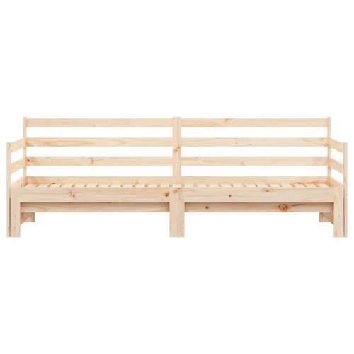 Dnevni krevet na razvlačenje 90 x 200 cm od masivne borovine - Prirodna 90 x 200 cm Cijena