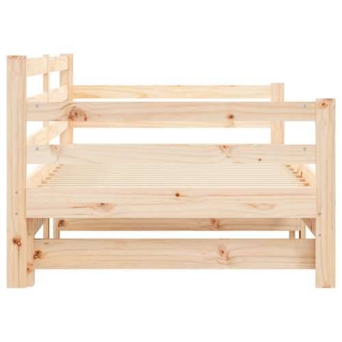 Dnevni krevet na razvlačenje 90 x 200 cm od masivne borovine - Prirodna 90 x 200 cm Cijena