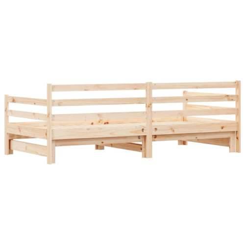 Dnevni krevet na razvlačenje 90 x 200 cm od masivne borovine - Prirodna 90 x 200 cm Cijena
