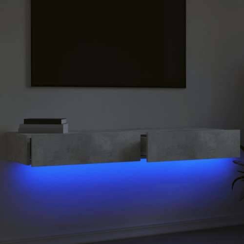 TV ormarići s LED svjetlima 2 kom Siva betona 60x35x15,5 cm Cijena
