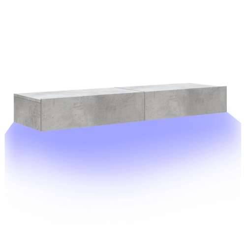 TV ormarići s LED svjetlima 2 kom Siva betona 60x35x15,5 cm Cijena