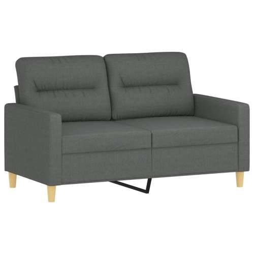 4-dijelni set sofa s jastucima tamnosivi od tkanine - Tamno siva s jastucima i tabureom Cijena