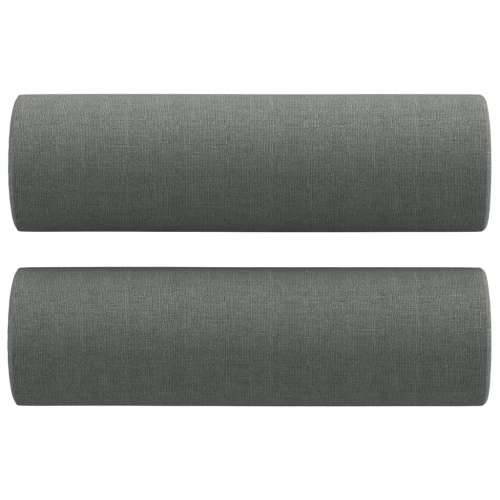 4-dijelni set sofa s jastucima tamnosivi od tkanine - Tamno siva s jastucima i tabureom Cijena