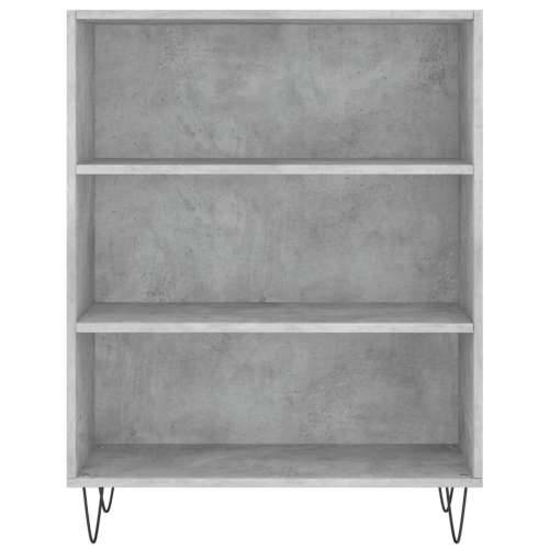 Visoka komoda siva betona 69,5x34x180 cm od konstruiranog drva - Beton siva 1 3 police Cijena