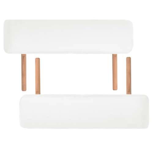 Sklopivi stol za masažu s 2 zone debljina 10 cm bijeli Cijena