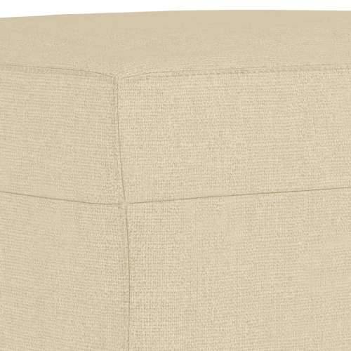 3-dijelni set sofa s jastucima krem od tkanine - Krema s jastučićima i tabureom Cijena