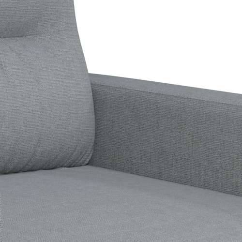 3-dijelni set sofa s jastucima svjetlosivi od tkanine - Svjetlosiva s jastucima i tabureom Cijena