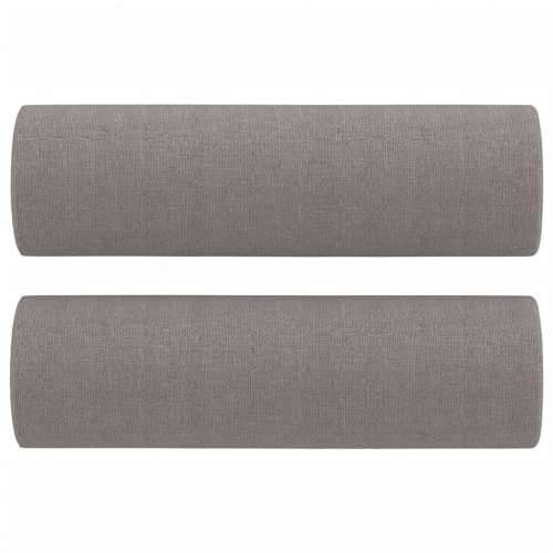 3-dijelni set sofa s jastucima smeđesivi od tkanine - Sivo-smeđa s jastucima i tabureom Cijena