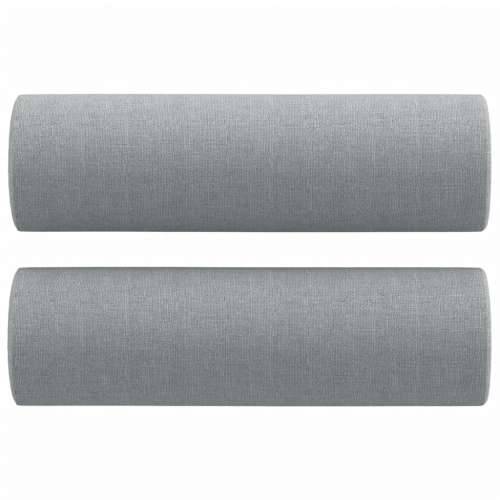2-dijelni set sofa s jastucima svjetlosivi od tkanine - Svjetlosiva s jastučićima Cijena