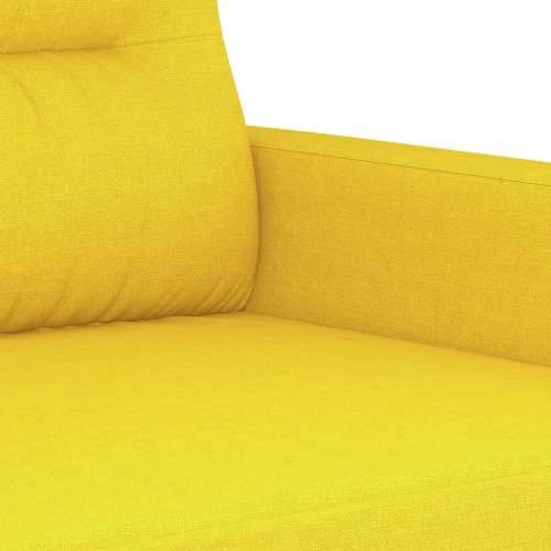 2-dijelni set sofa s jastucima svjetložuti od tkanine - Svjetložuta s jastučićima Cijena