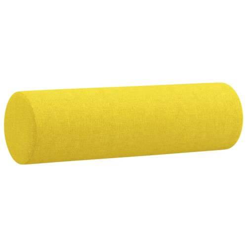 2-dijelni set sofa s jastucima svjetložuti od tkanine - Svjetložuta s jastučićima Cijena
