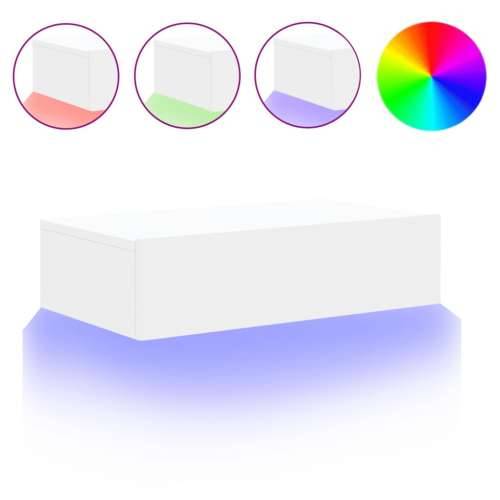 TV ormarić s LED svjetlima bijeli 60 x 35 x 15,5 cm - Bijela 1 60 cm Cijena