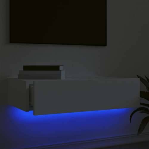 TV ormarić s LED svjetlima bijeli 60 x 35 x 15,5 cm - Bijela 1 60 cm Cijena