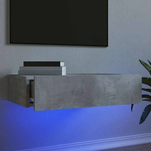 TV ormarić s LED svjetlima siva boja betona 60 x 35 x 15,5 cm Cijena