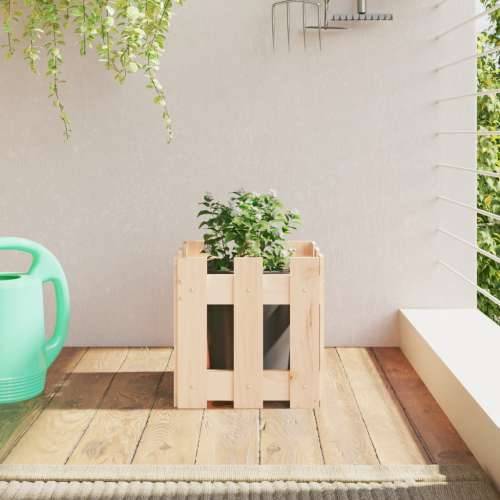 Vrtna sadilica s izgledom ograde 30x30x30 cm masivna borovina - Prirodna boja bora 30 x 30 x 30 cm 1 Cijena