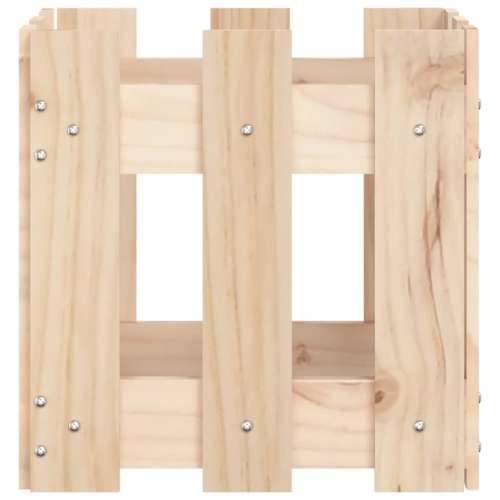 Vrtna sadilica s izgledom ograde 30x30x30 cm masivna borovina - Prirodna boja bora 30 x 30 x 30 cm 1 Cijena