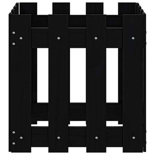 Vrtna sadilica s izgledom ograde crna 40x40x40 cm od borovine - Crna boja bora 40 x 40 x 40 cm 1 Cijena