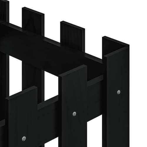 Vrtna sadilica s izgledom ograde crna 40x40x40 cm od borovine - Crna boja bora 40 x 40 x 40 cm 1 Cijena