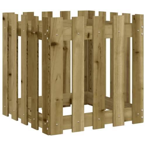 Vrtna sadilica s izgledom ograde 50x50x50 cm od borovine - Prirodno impregnirano 50 x 50 x 50 cm 1 Cijena