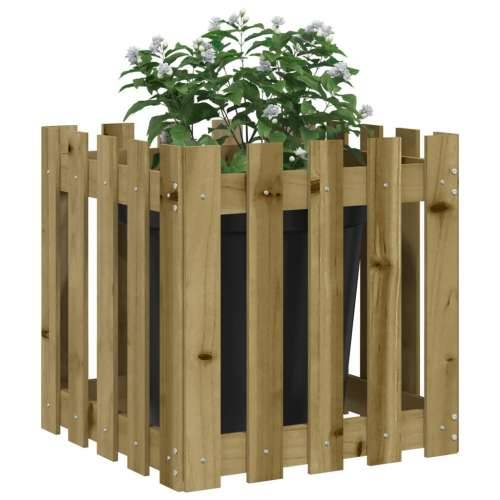 Vrtna sadilica s izgledom ograde 50x50x50 cm od borovine - Prirodno impregnirano 50 x 50 x 50 cm 1 Cijena
