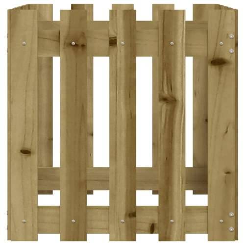 Vrtna sadilica s izgledom ograde 50x50x50 cm od borovine - Prirodno impregnirano 50 x 50 x 50 cm 1 Cijena