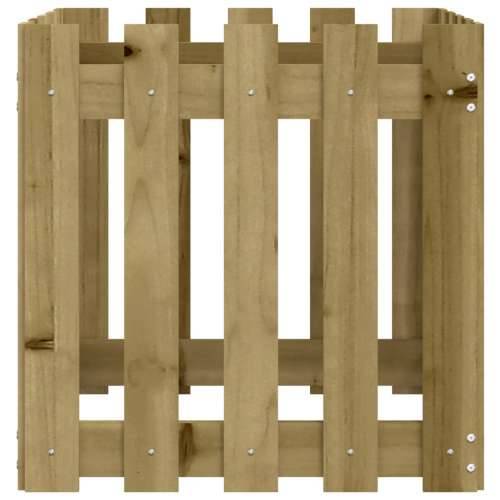 Vrtna sadilica s izgledom ograde 50x50x50 cm od borovine - Prirodno impregnirano 50 x 50 x 50 cm 1 Cijena