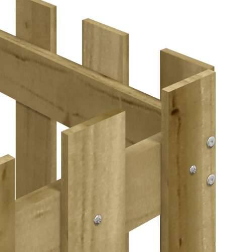 Vrtna sadilica s izgledom ograde 50x50x50 cm od borovine - Prirodno impregnirano 50 x 50 x 50 cm 1 Cijena