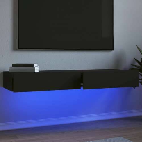 TV ormarići s LED svjetlima 2 kom crni 60 x 35 x 15,5 cm Cijena