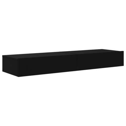 TV ormarići s LED svjetlima 2 kom crni 60 x 35 x 15,5 cm - Crna 2 60 cm Cijena