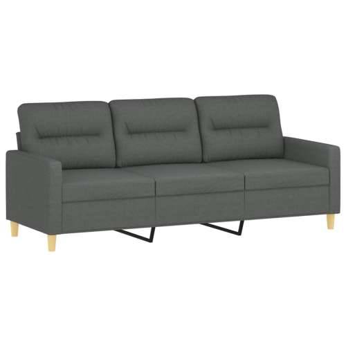 2-dijelni set sofa s jastucima tamnosivi od tkanine - Tamno siva s jastučićima Cijena