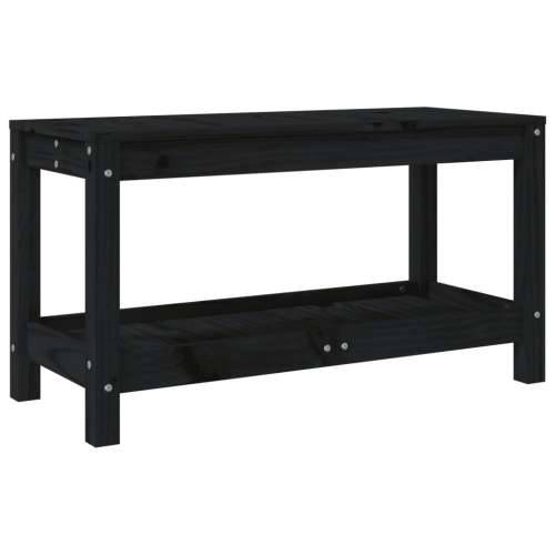 Vrtna klupa crna 82,5x35x45 cm od masivne borovine - Crna boja bora 82.5 x 35 x 45 cm 1 Cijena